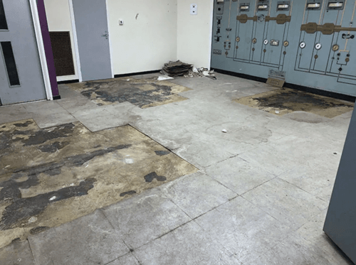 Asbestos floor tiles